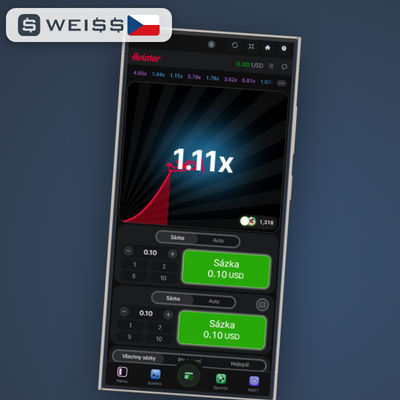 Weiss Casino Aviator s funkcí dual bet – dva panely sázek v jednom kole