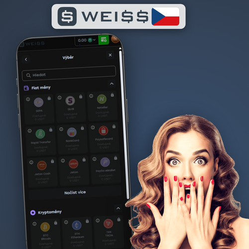 Weiss Casino výběr výher na mobilu — kryptoměny BTC ETH a karty Visa Mastercard